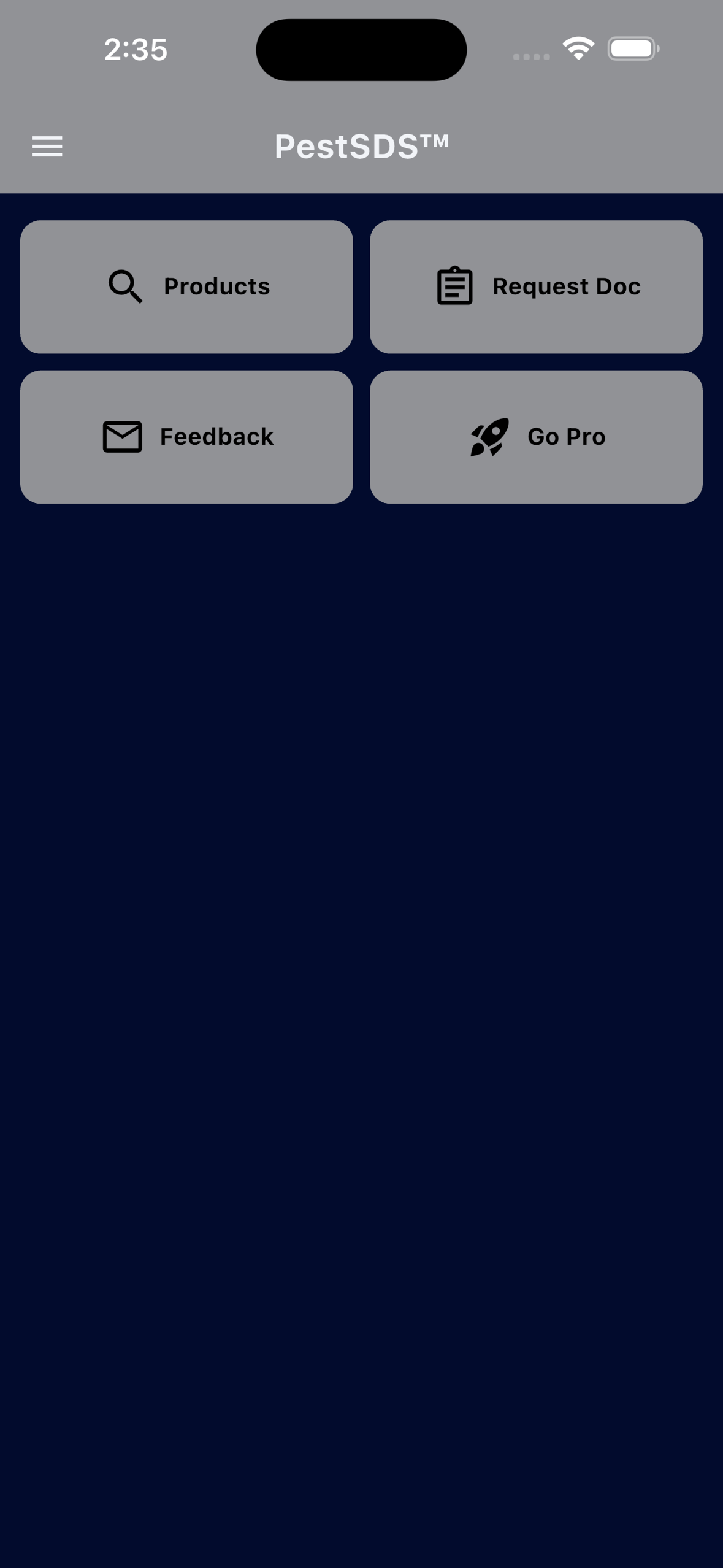 PestSDS app screenshot 1