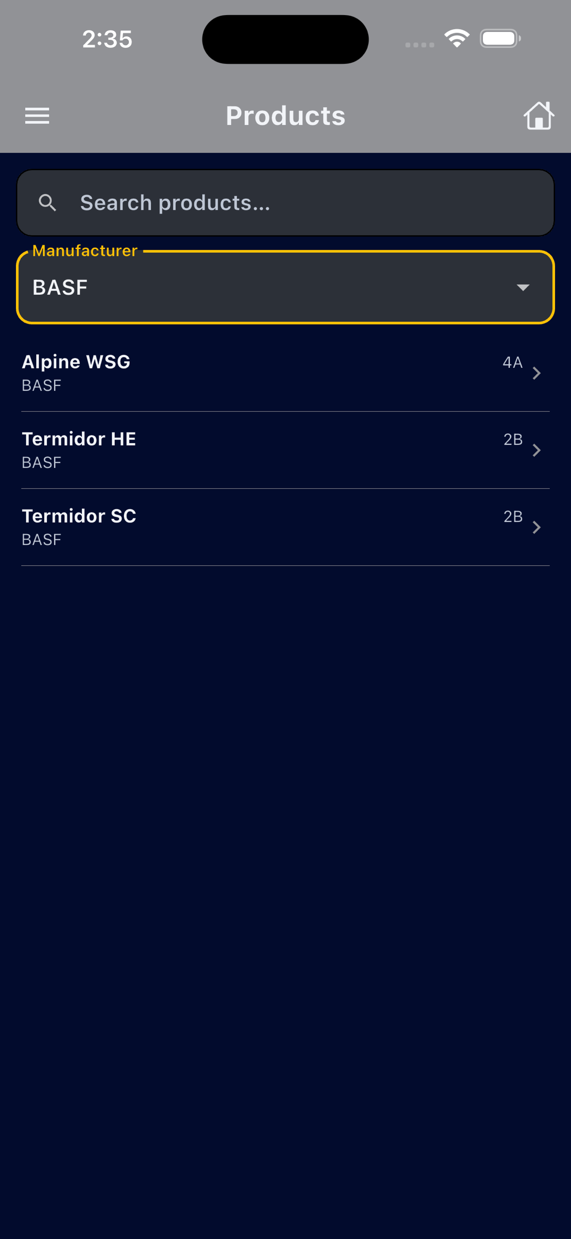 PestSDS app screenshot 2